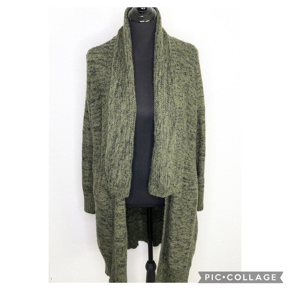 Torrid army green black long open front cardigan size 00 or Medium / Large